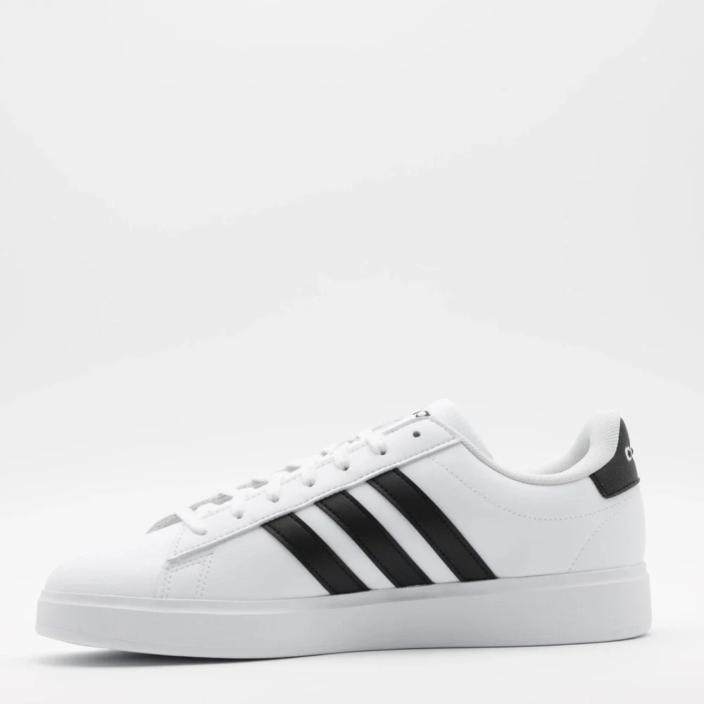 Adidas Men's Classic 3 Stripe Comfort Grand Court 2.0 Shoes White/Black 11.5‎